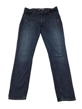 Levis Womens 31 711 Skinny Jeans Medium Wash Distressed